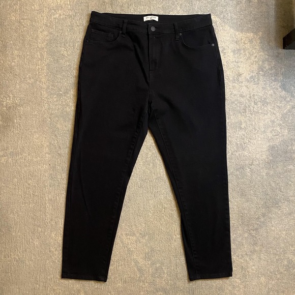 Nili Lotan Denim - Nili Lotan Jeans Womens Large Black Skinny Stretch Denim Pants High Rise Casual